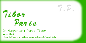 tibor paris business card